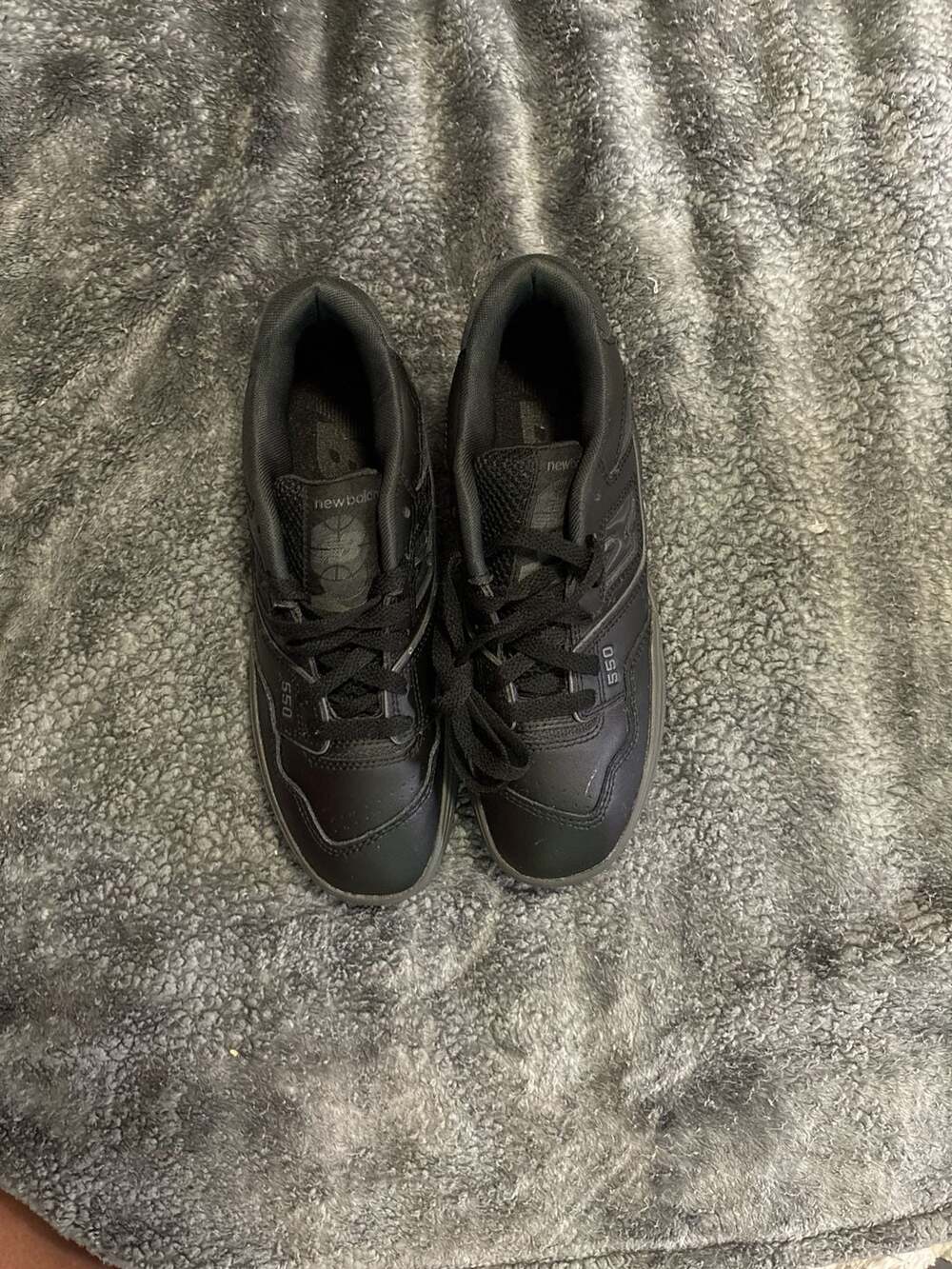 New Balance 550 Triple Black Basketball Sneakers
